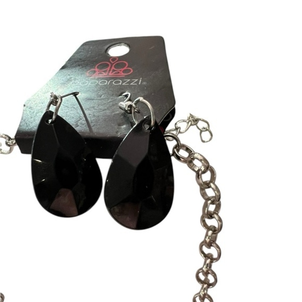 SALE!! 2 for $15 Irresistible Iridescence Black Necklace‎ Earrings Set Paparazzi - Picture 3 of 8